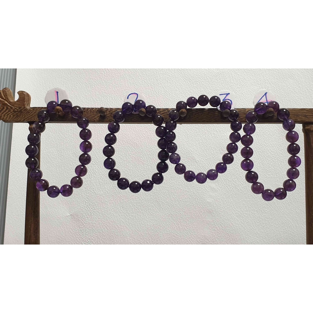 《涵藝品小舖》天然烏拉圭紫水晶10／11mm濃紫色手珠💓鈦晶碧璽.玉石特賣