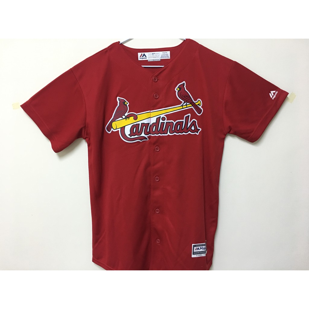 MLB 美國職棒大聯盟 聖路易 紅雀隊 紅色 棒球衣 青年版 Majestic Saint Louis Cardinal