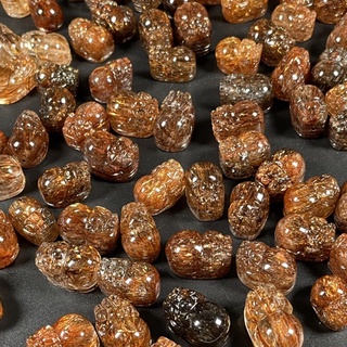 玩石頭♥️ 天然 黑金超 黑金超七 貔貅 通孔 散珠 手作材料 DIY手工藝 設計 串珠 現貨 實拍
