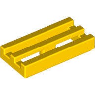 LEGO 241224 2412 黃色 1x2 排氣孔 溝槽 水溝蓋