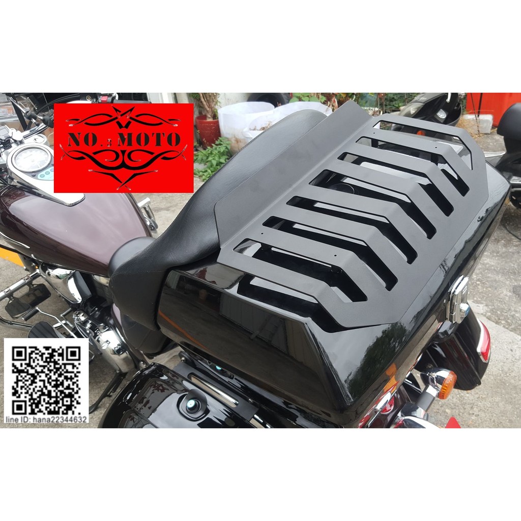 通用型-B 哈雷 YAMAHA KAWASAKI 後靠背 VN900 後貨架 美式重機 大羊 嬉皮車豪華行李箱上貨架