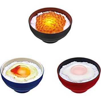 【Plutopia】KITAN CLUB 鮭魚卵與生蛋拌飯燈 扭蛋 轉蛋 -整套3款入