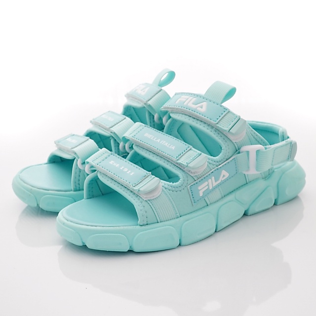 FILA斐樂頂級童鞋氣墊運動涼鞋3-S418V-331水藍(中大童)