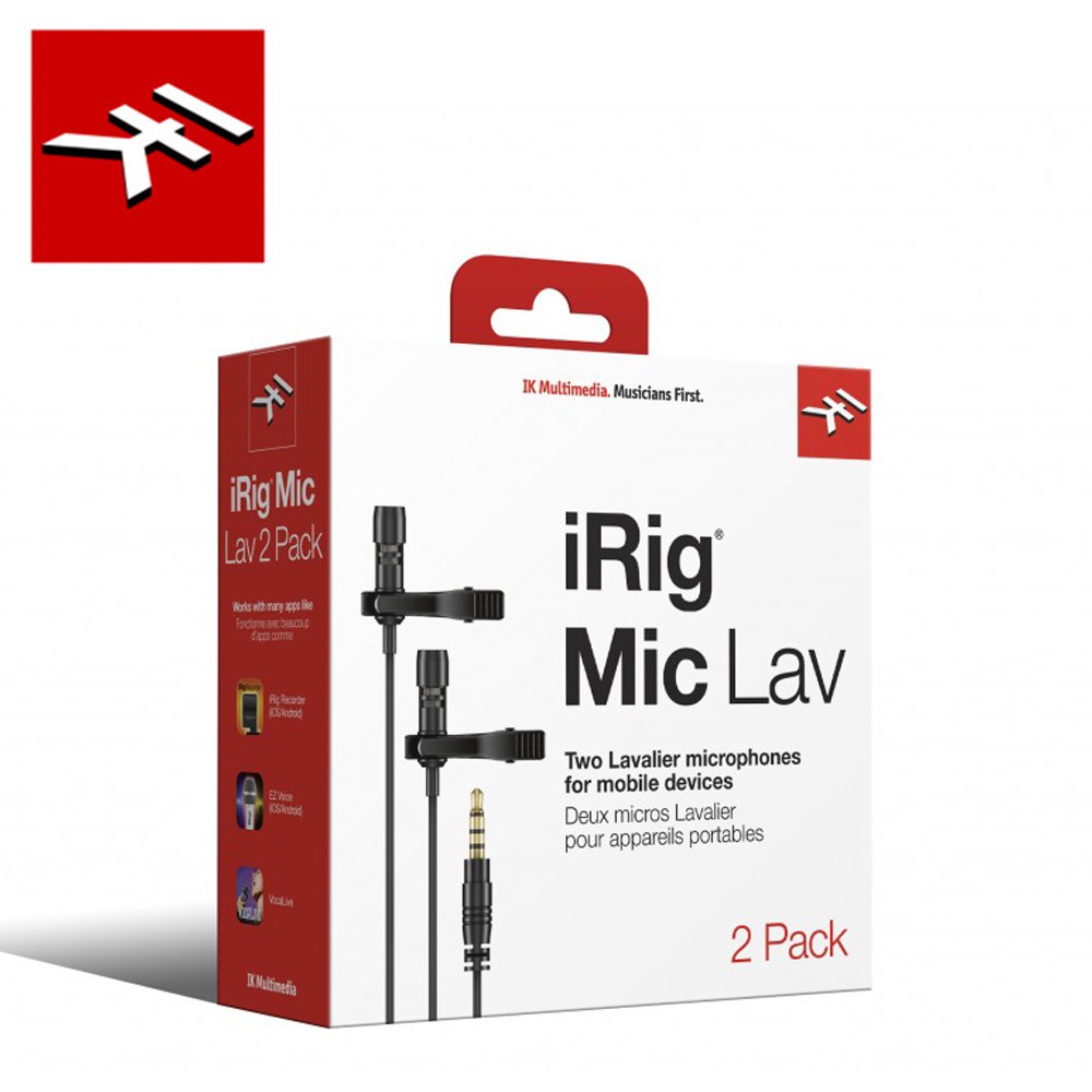 IK Multimedia iRig Mic Lav 2 Pack 專業移動領夾式麥克風【敦煌樂器】