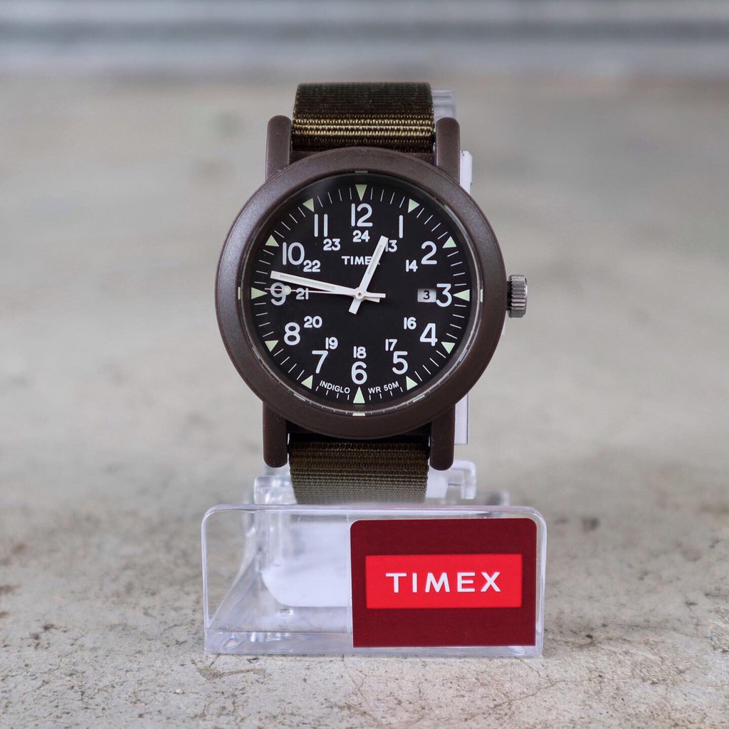 【 WEARCOME 】TIMEX CAMPER WATCH NATO 40mm 大錶徑 軍錶 帆布錶帶／軍綠