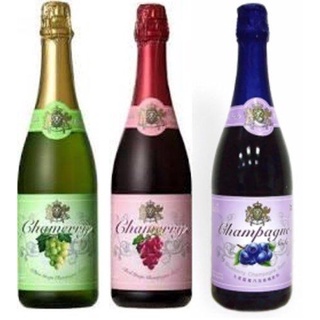 七星 白葡萄、紅葡萄、藍莓汽泡香檳飲料750ml/12入 370ml/24入
