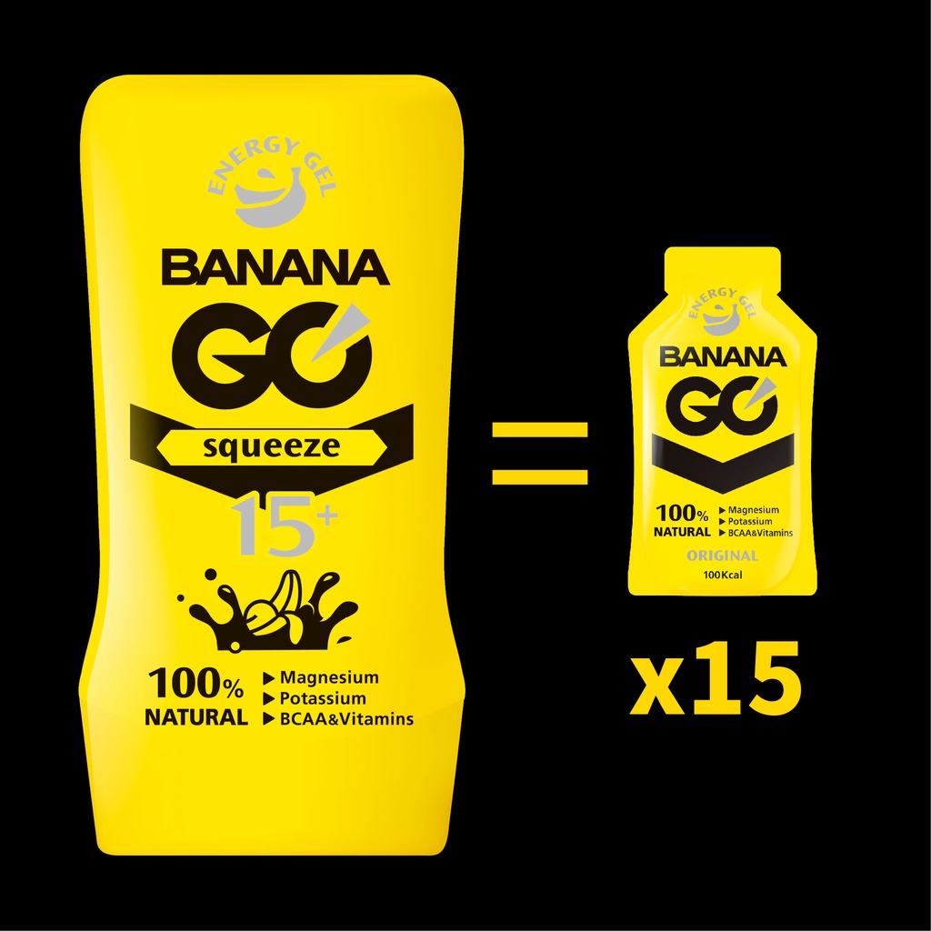 BananaGO 能量蕉 500公克瓶裝 100%天然 香蕉萃取能量膠= 純天然能量+電解質+胺基酸+各種維生素