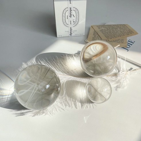 透明 水晶球 攝影擺件 玻璃球 工藝品 創意 家居 攝影 拍照 光球 道具