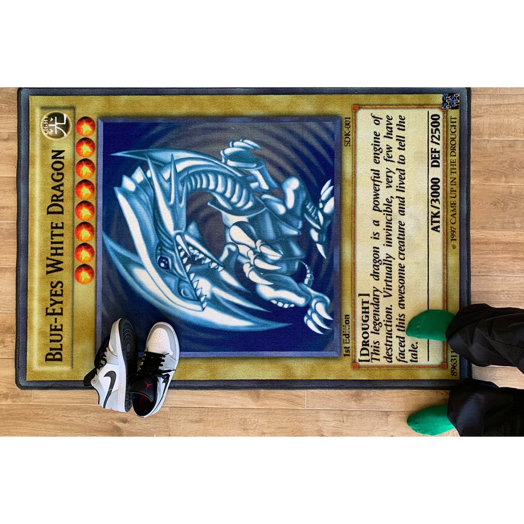 現貨 Drought Blue Eyes White Dragon rug 青眼白龍 地毯 遊戲王 off white