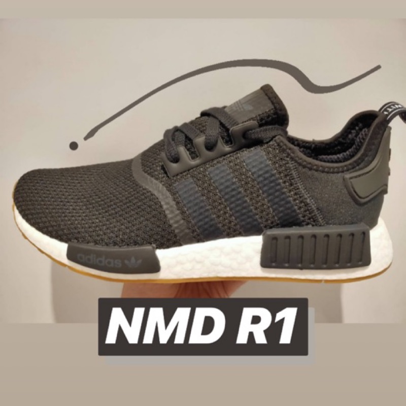 愛迪達NMD R1 (B42200) 黑白色編織Boots