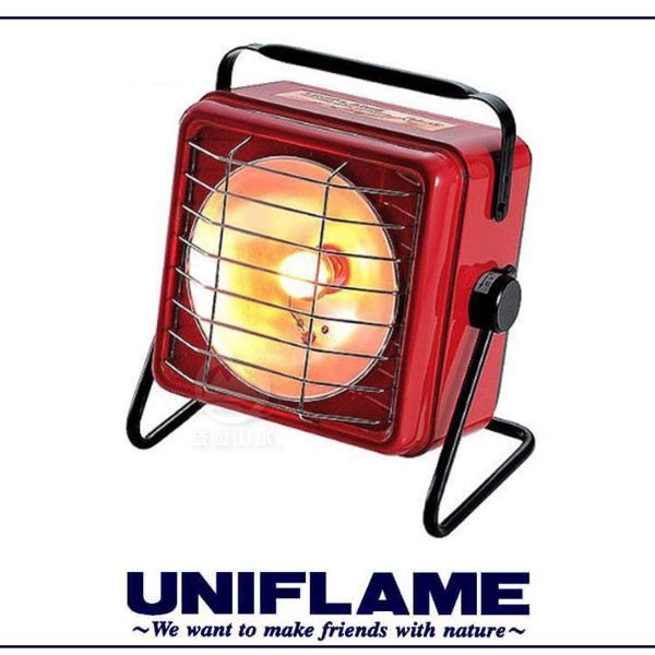 【UNIFLAME 日本 方型暖爐《紅》】630020/瓦斯暖爐/小暖爐/汽化爐/-5℃燃燒可能/悠遊山水