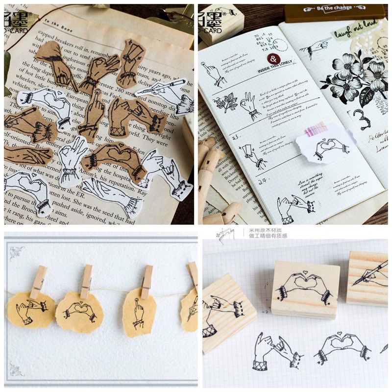 台灣賣家手指系列 指尖系列 手勢印章手帳迷必備手帳裝飾印章印章木質印章專賣手帳魔人必備表情印章瘋文具 蝦皮購物