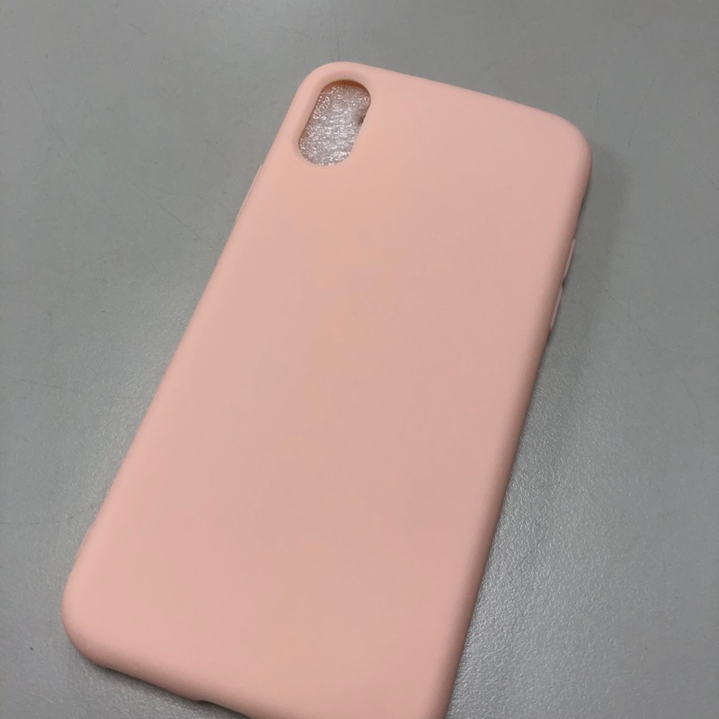 全新iphone x 矽膠手機套 砂粉色
