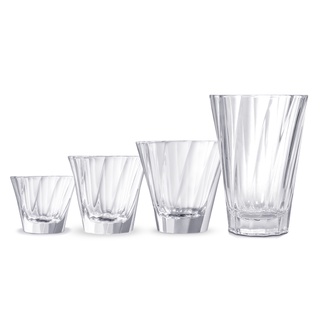 【LOVERAMICS 愛陶樂】現代玻璃系列 - 光折玻璃杯(透明 - 四種尺寸可選) 拿鐵杯 濃縮咖啡杯 卡布奇諾杯