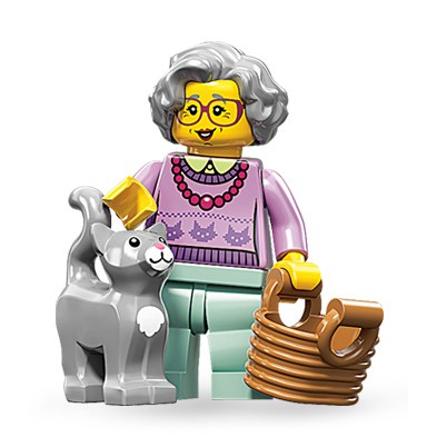 ||一直玩|| LEGO 11代人偶 71002 #14 愛貓奶奶 Gradma