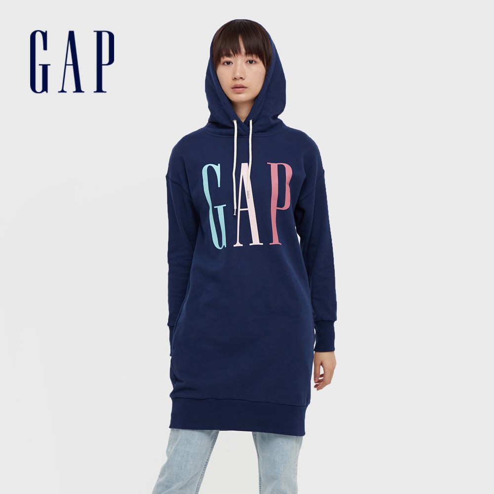 Gap 女裝 Logo漸層洋裝-海軍淺藍(619139)