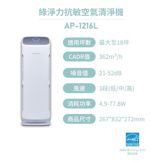 Coway 綠淨力立式空氣清淨機AP-1216L