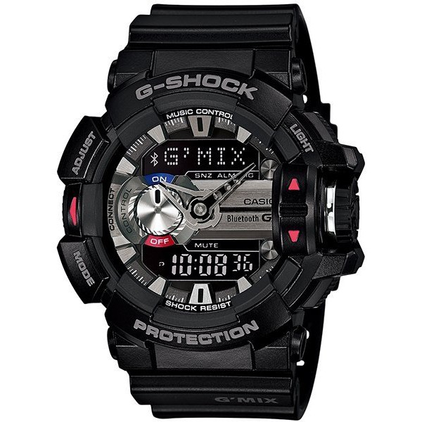 附台灣卡西歐保卡才是公司貨 CASIO 卡西歐 G-SHOCK 黑 GBA-400-1A 藍牙手機連線