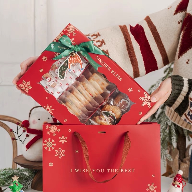 ➰given➰大尺寸開窗禮盒組 三格禮盒 聖誕禮盒 新年禮盒 甜點包裝盒 常溫禮盒 手工皂包裝 手作 香氛蠟燭包裝