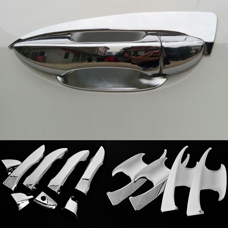 豐田 適用於 TOYOTA COROLLA ALTIS 2014-2018 鍍鉻銀車門把手碗蓋,ALTIS 外飾汽車配件