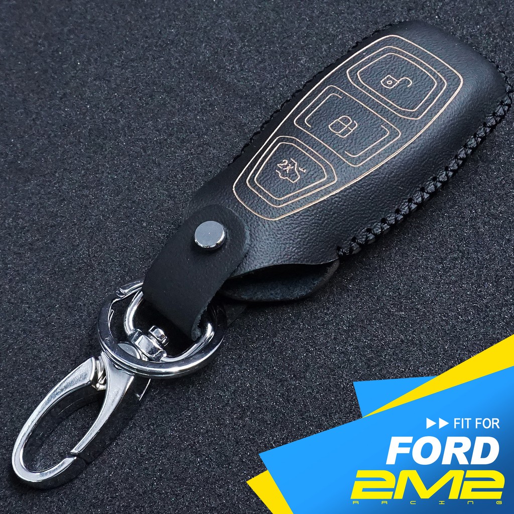 FORD FOCUS Eco Boost ST 福特 汽車晶片鑰匙智慧型皮套胎牛皮鑰匙包