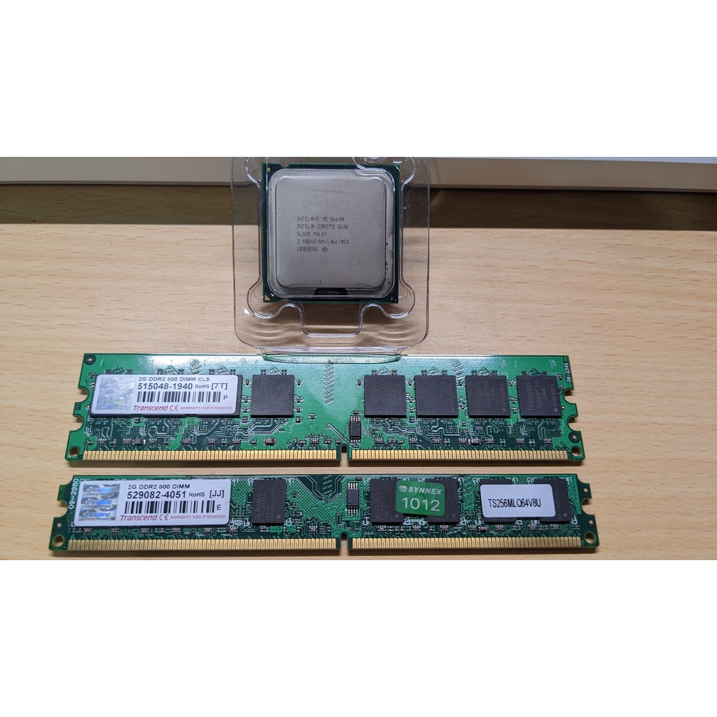 Intel Q6600 CPU + DDR2 2G 記憶體 兩條