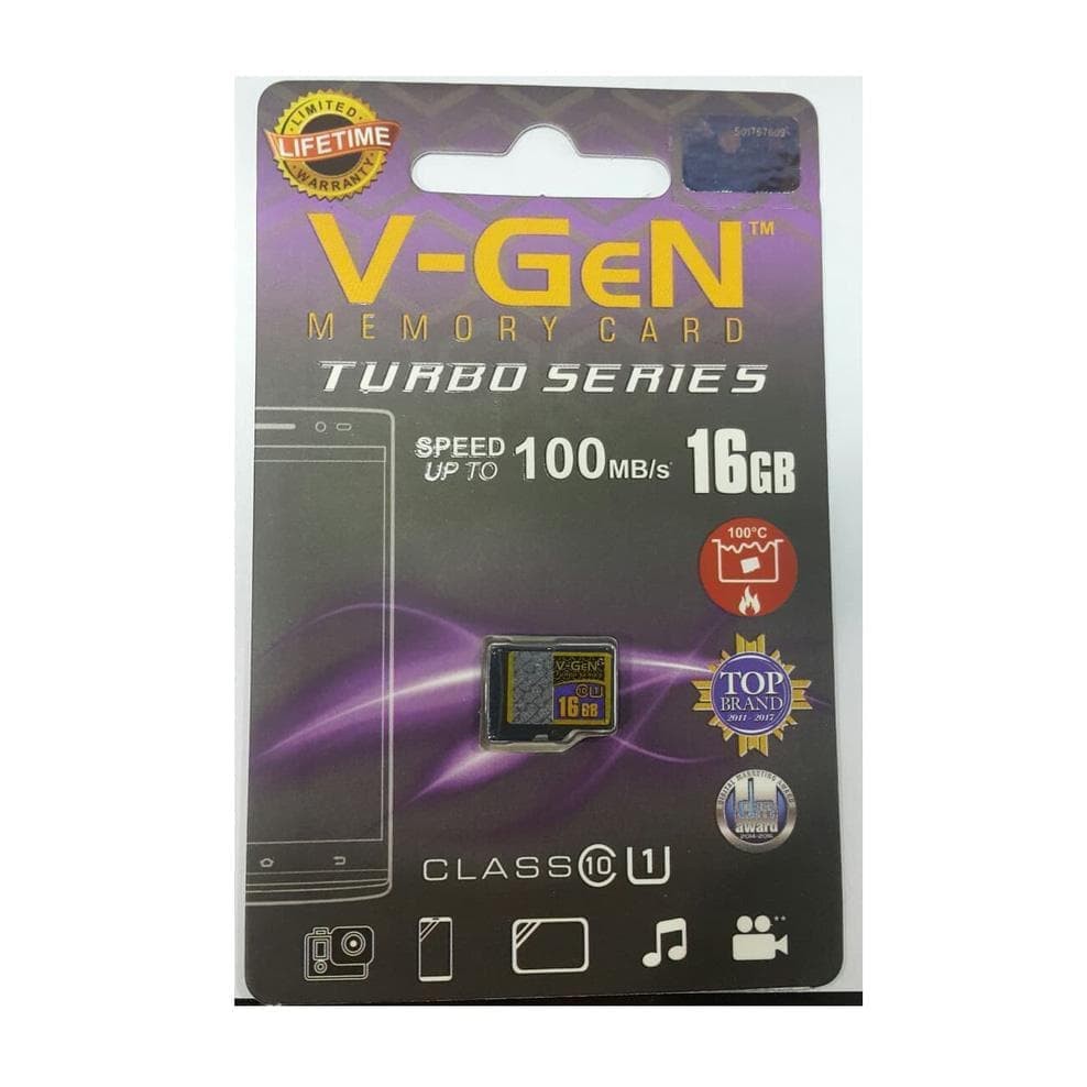 Vgen Micro SD 卡 16GB 存儲卡 Class 10 Ori 官方真實 Micro SD TF 卡 16G