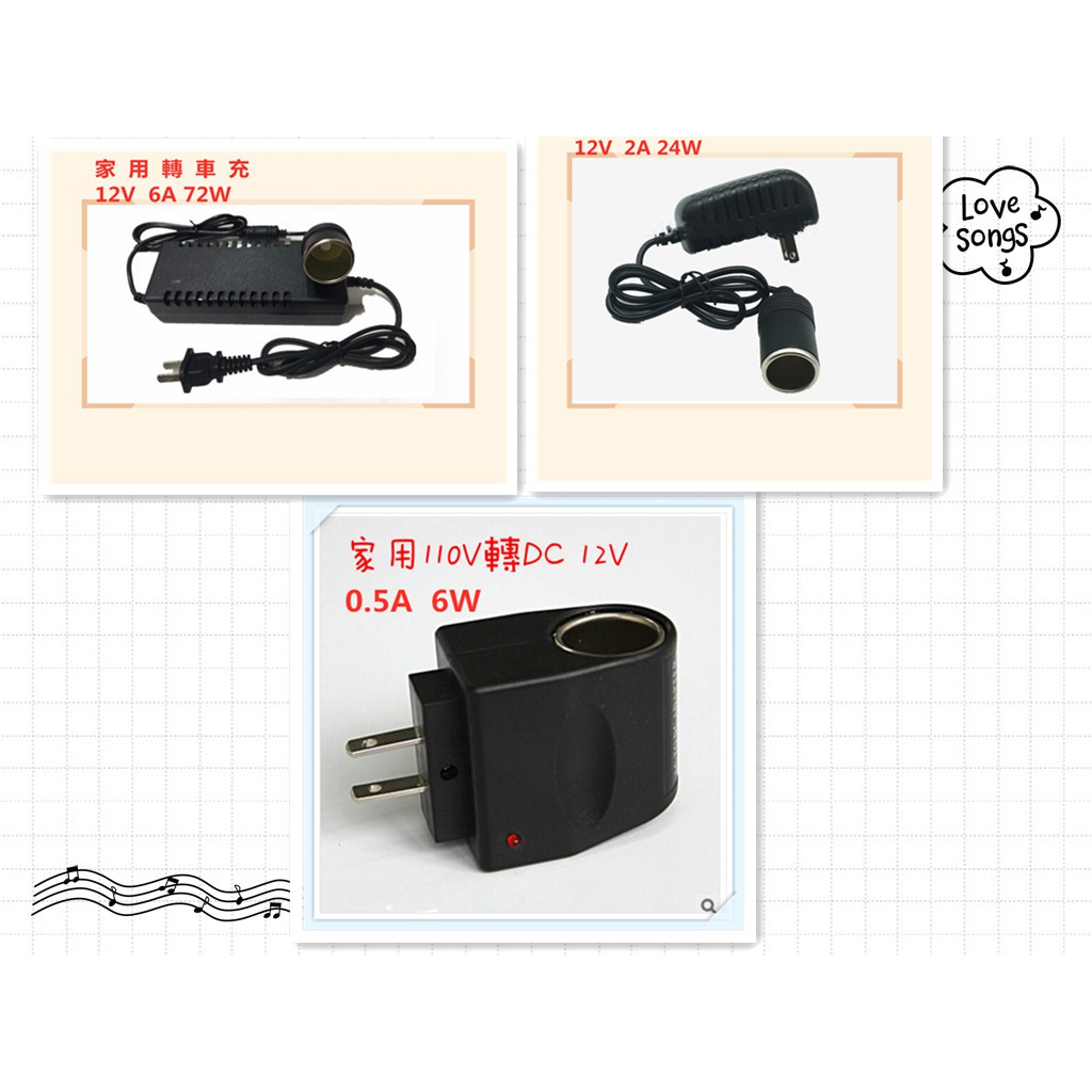 家用電源ac轉車充dc 2a 110v轉12v Ac轉dc 6a72w 汽車電源轉換器0 5a手機車充 蝦皮購物