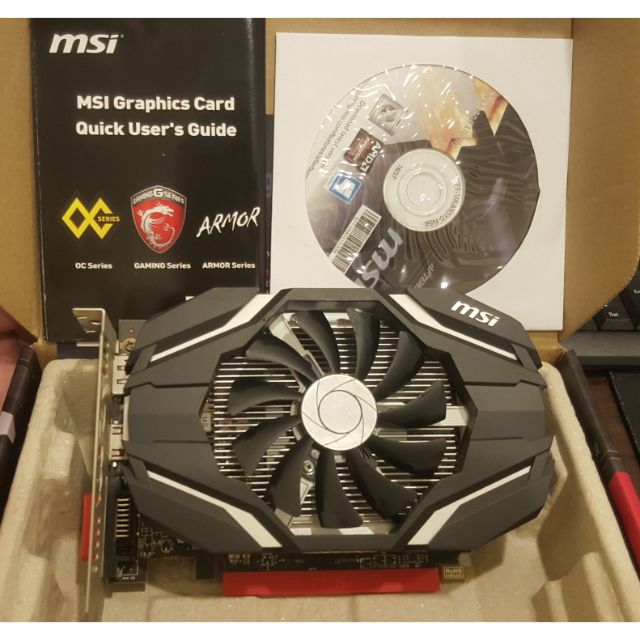 MSI RX460 4G 顯示卡(免插電)非GTX1050 GTX950 GTX750TI 2G RX560