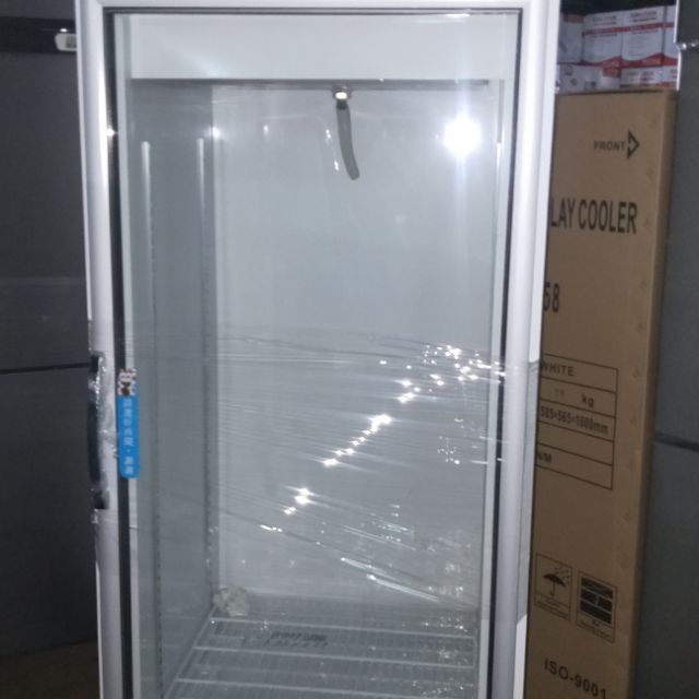 全新單門玻璃冷藏冰箱清白色
