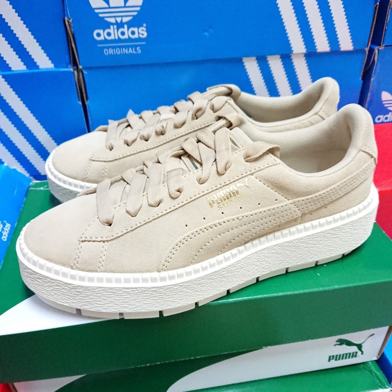 【小八】PUMA Suede Platform Trace Marshmallow 米白 365830-02