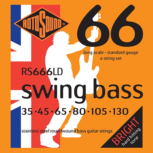 飛翔羽翼樂器行 RotoSound #RS666LD 電貝斯弦 (六弦/不鏽鋼纏繞/35-130/Swing Bass)
