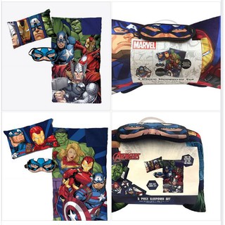 ❤️正版❤️美國迪士尼 Marvel 復仇者聯盟 iron man 鋼鐵人 美國隊長 浩克 索爾 睡袋 枕頭 眼罩 組合
