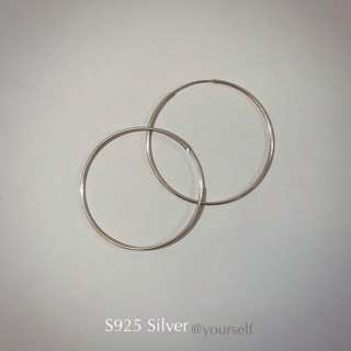 S925 Silver丨 個性簡約 圓形線圈耳環 C圈耳飾 耳環 耳扣 輕珠寶