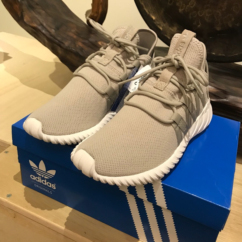 cc307cc小店～全新ADIDAS ORIGINALS TUBULAR DAWN米卡其色運動鞋@現貨5.5