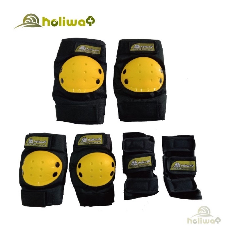 Holiway MIT三合一防護護具(護膝、護肘、護掌，贈收納網袋)