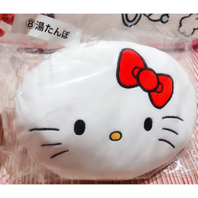日本 一番賞 HELLO KITTY大臉圖案毛巾布套暖蛋熱敷水袋