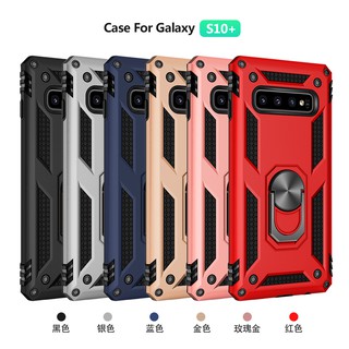 三星A8+ 2018 plus A6 A6+手機殼磁吸指環支架殼防摔硬矽膠套軍士 A8