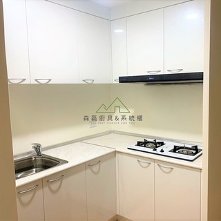 【森磊廚具&系統櫃】限時促銷活動!!! L型廚具！客製化設計！工廠直營！140+180cm美耐檯面+木心桶身+美耐門板