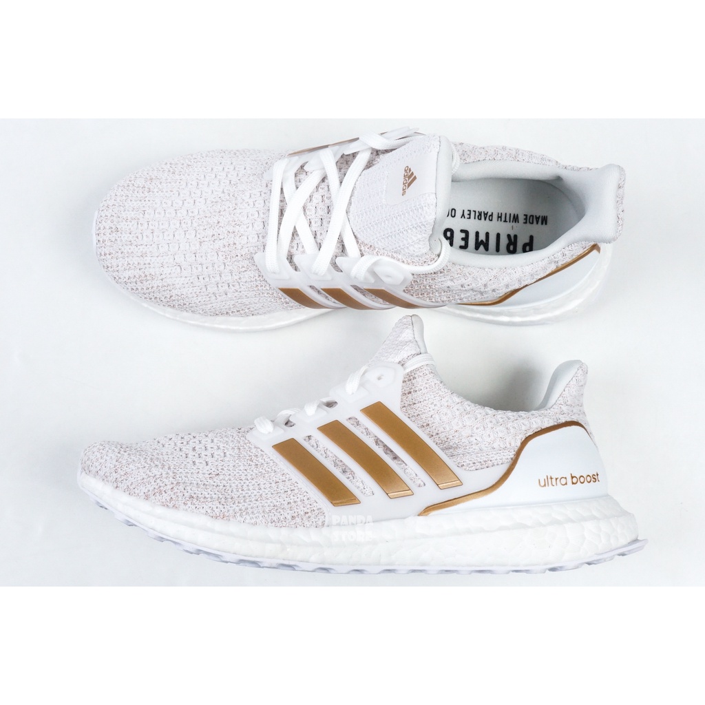 胖達）ADIDAS ULTRA BOOST 4.0 DNA 編織 金蔥 馬牌底 運動鞋 GY8598 白玫瑰金 女鞋