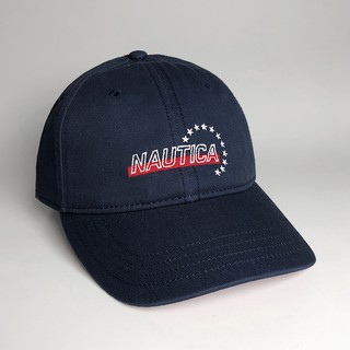 美國百分百【NAUTICA】帆船牌 老帽 帽子 配件 棒球帽 高爾夫球帽 運動休閒 遮陽帽 男 LOGO 深藍 AJ54