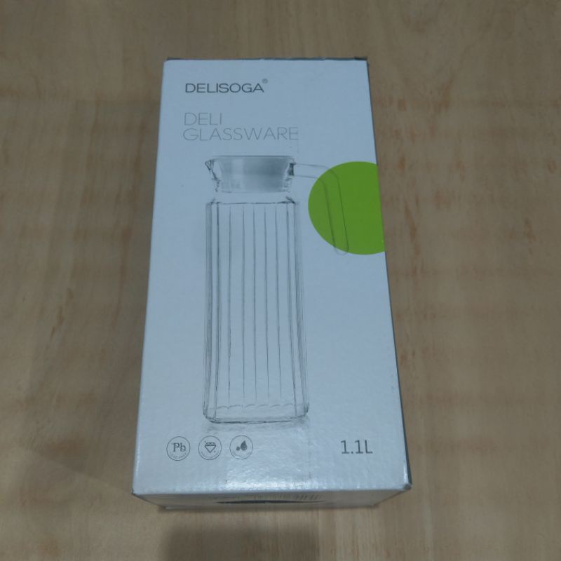 delisoga DELI glassware 1.1 升條紋玻璃瓶  EH1004-2 條紋 優質注水瓶