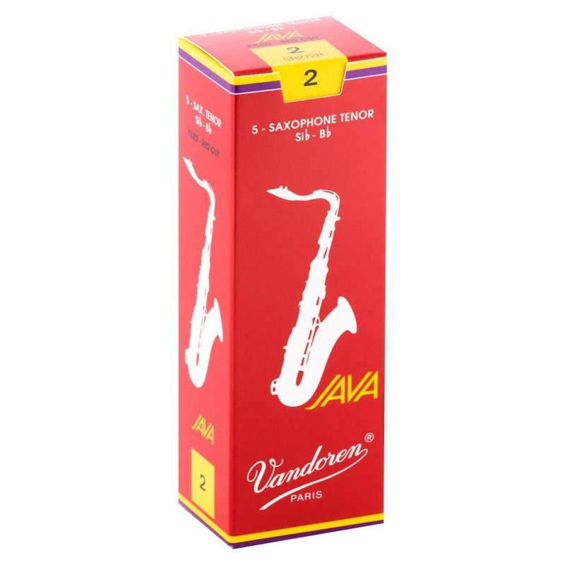 【現代樂器】法國 Vandoren JAVA 紅盒 Tenor Sax 次中音薩克斯風 2號 竹片 5片裝