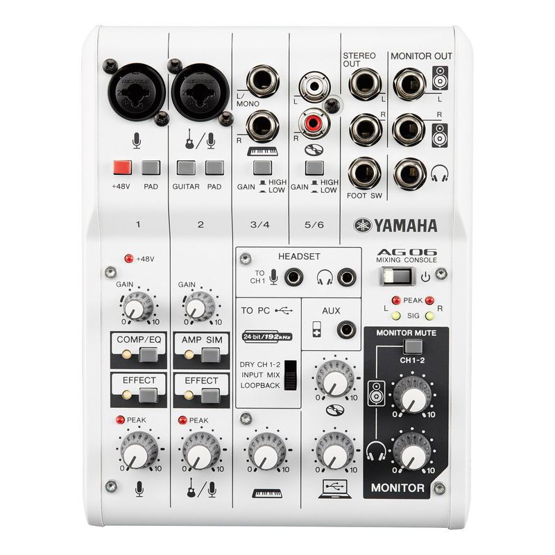 ☆唐尼樂器︵☆ YAMAHA AG06 USB Mixer 混音器 音訊/錄音介面 內建 LOOP 功能 直播必用設備