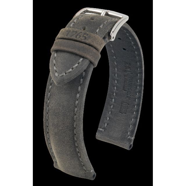 Hirsch 05033030 海奕施灰色全新錶帶24mm 亮面扣 蝦皮購物