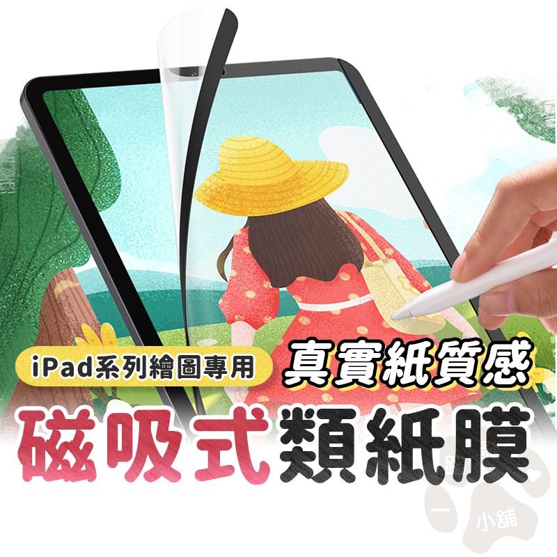 iPad 磨砂 磁吸式 類紙膜 保護貼 繪畫 書寫 專用 可重複拆卸 清洗 iPad pro air5 mini