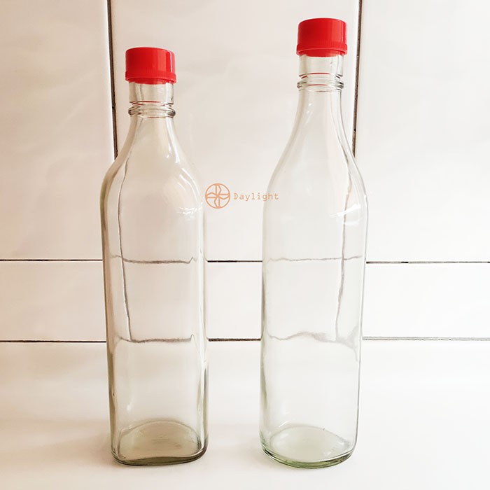 【Daylight】台灣製玻璃瓶600/520紅蓋 酒瓶 檸檬醋 果醋瓶 空酒瓶 水果醋 蜂蜜瓶