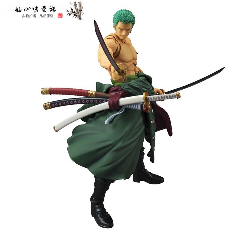 航海王米芬工藝海賊mh 新世界三刀流可動索隆手辦擺件 蝦皮購物