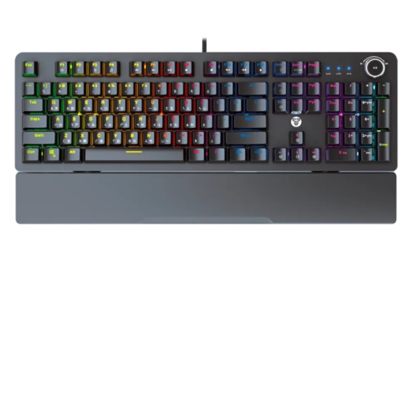 MK853 RGB混彩多媒體機械式電競鍵盤 -黑色