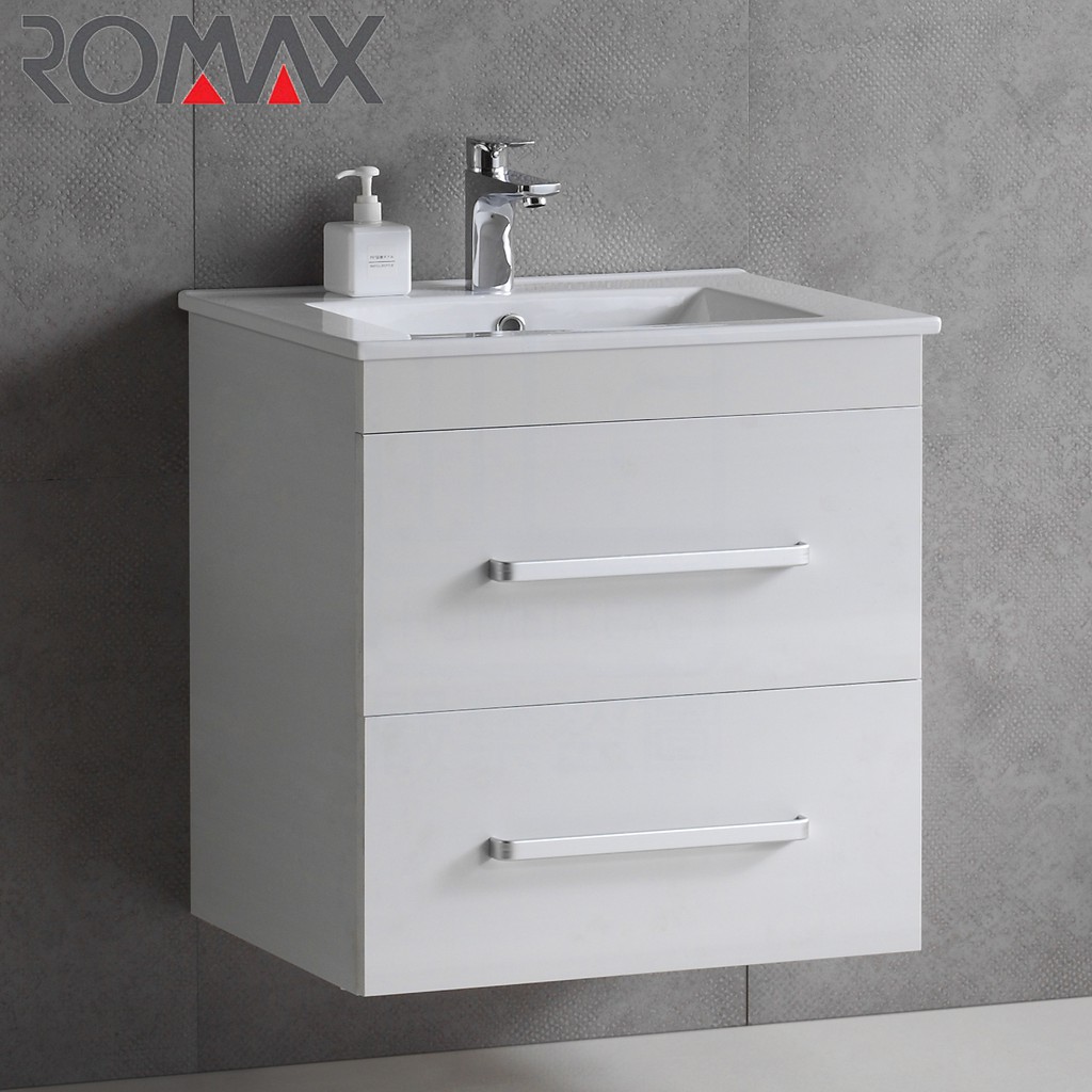 《ROMAX 羅曼史》5層環保鋼琴烤漆 60cm 面盆浴櫃組 TW77+RD60E 全櫃體防水發泡板材質【都會區免運費】
